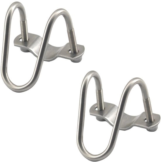 Clip U-vormico in Acciaio Inossidabile - 2 Pezzi - Facile da Installare - Adatto per Interno/Esterno - Resistente alla Corrosione - Clip per Tubo