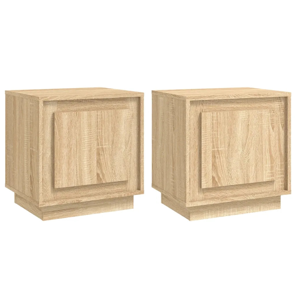 Set di 2 Comodini | Armadio da Notte | Mobiletto da notte Rovere Sonoma 44x35x45 cm in Legno Multistrato