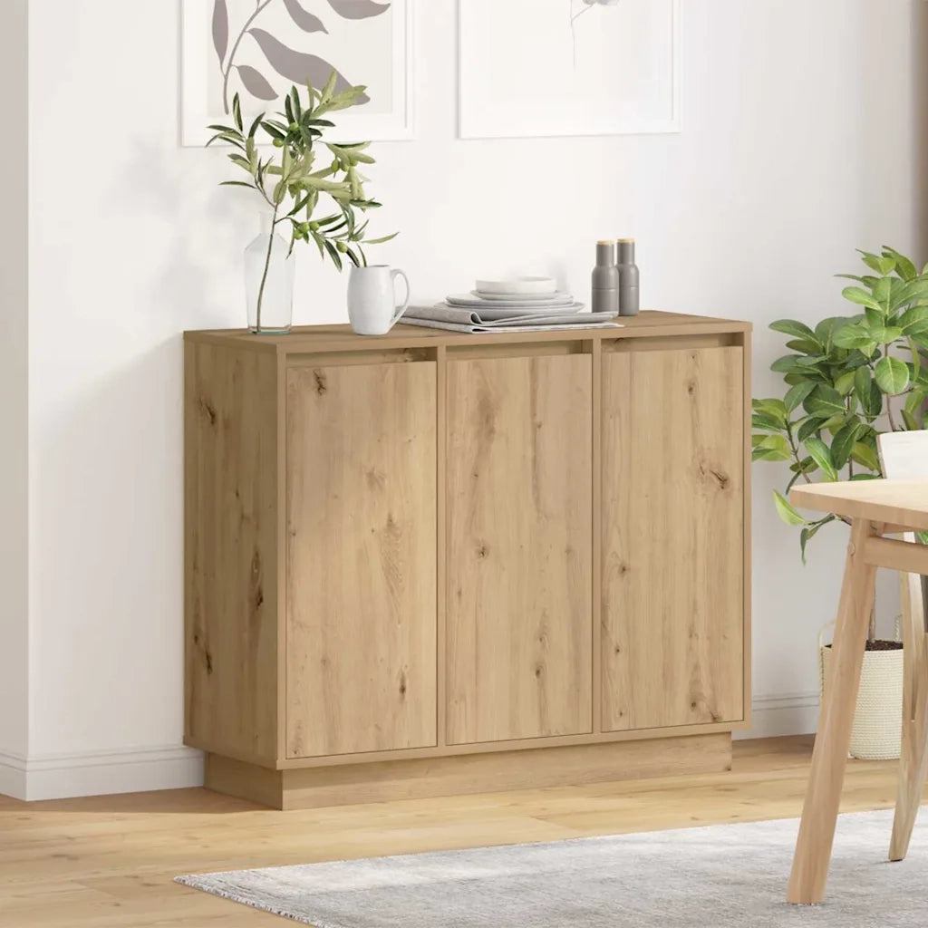 Credenza | Madia LED Rovere artigianale 90 x 32 x 75 cm Legno multistrato