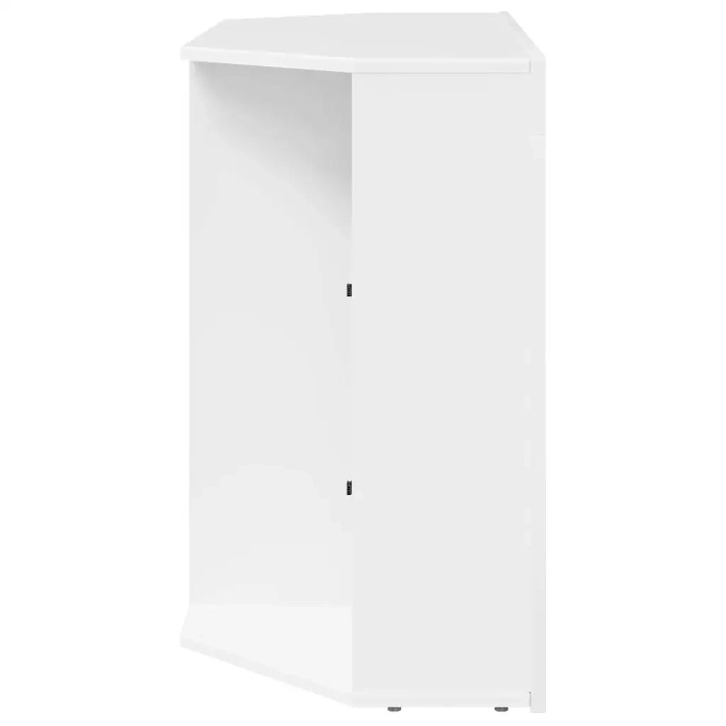 Mobile TV LED Angolare Bianco ad Alto Lucido 100x40x68cm
