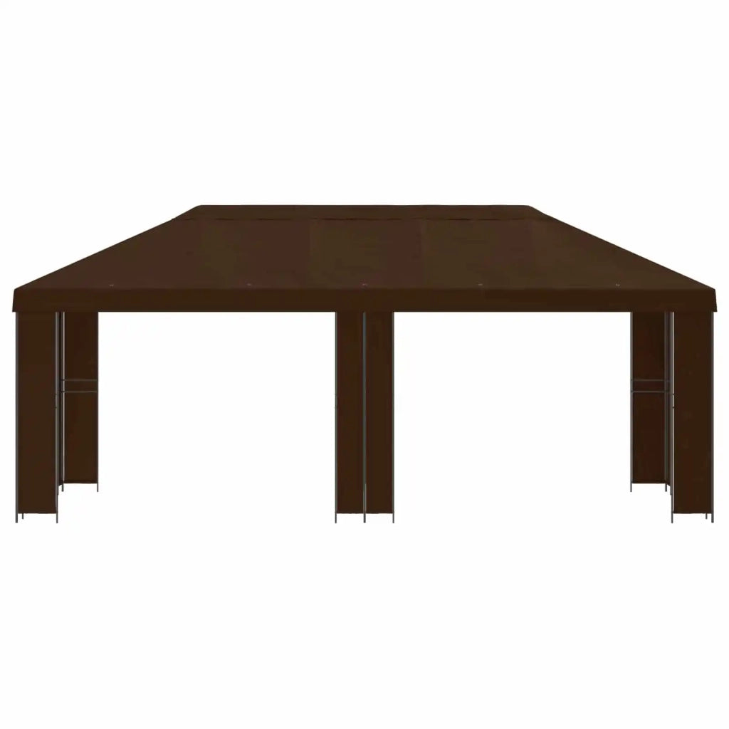 Gazebo da giardino 6 x 3 m Marrone Poliestere e Acciaio 190
