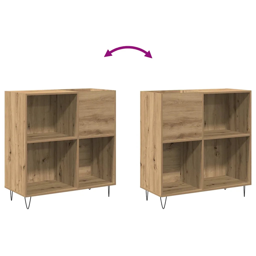 Mobile porta vinili rovere artigianale 85 x 38 x 89 cm 862912
