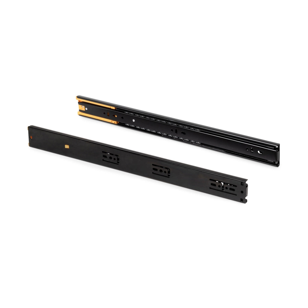 Set 10 Guide Cassetto con Chiusura Soft 45x500 mm in Acciaio Emuca Nero