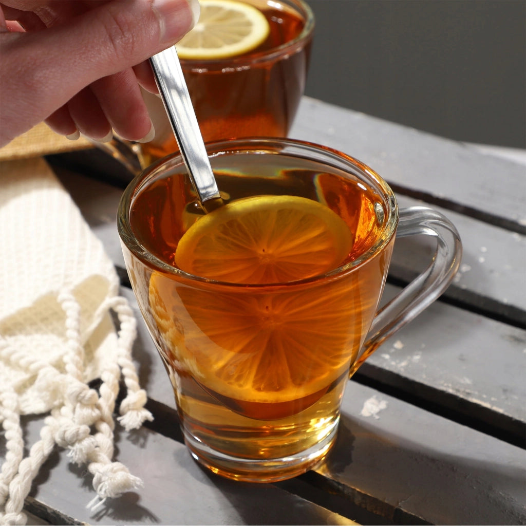 Set di 6 bicchieri da tè e caffè KADAX da 250 ml con manico.