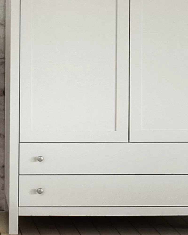 Armadio moderno 2 ante legno shabby bianco 125x61x200 (724) - Mobili 2G