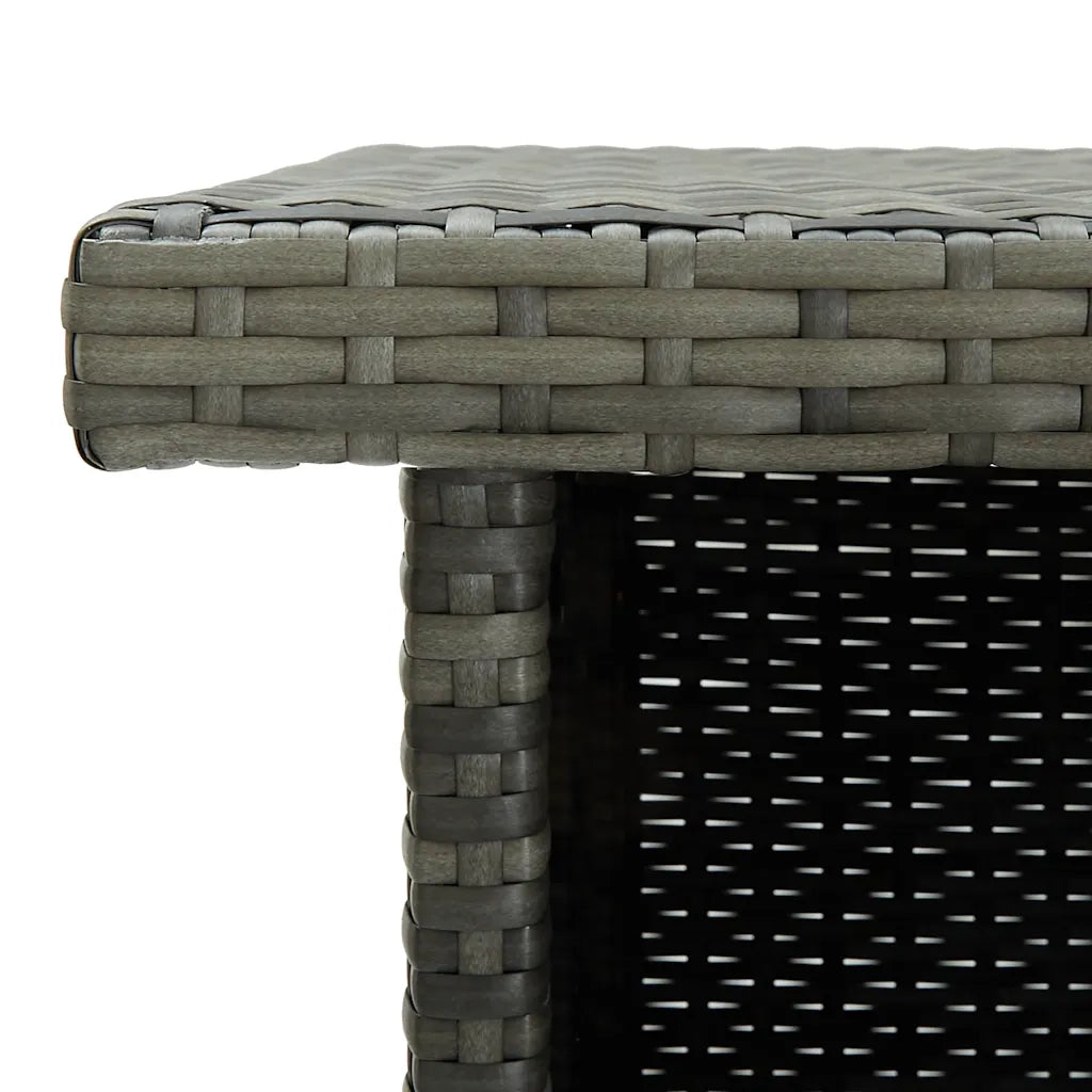 Tavolo da Bar ad Angolo Grigio 100x50x105 cm in Polyrattan cod mxl 24763