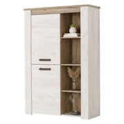 Mobile Espositore Sagama, Vetrina 6 Ripiani, 99.5x36.5x146.5h cm Bianco Larice
