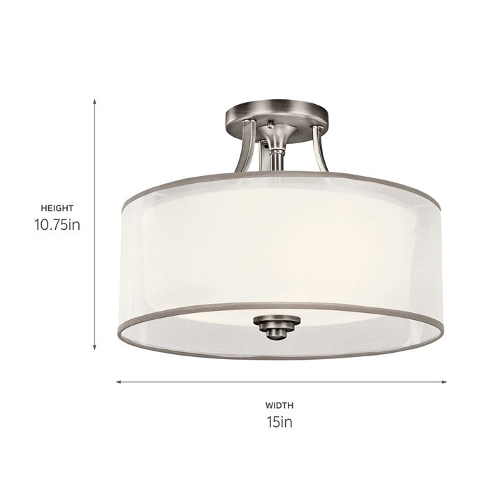 Plafoniera soffitto Lacey Kichler argento antico 4xE27 51cm