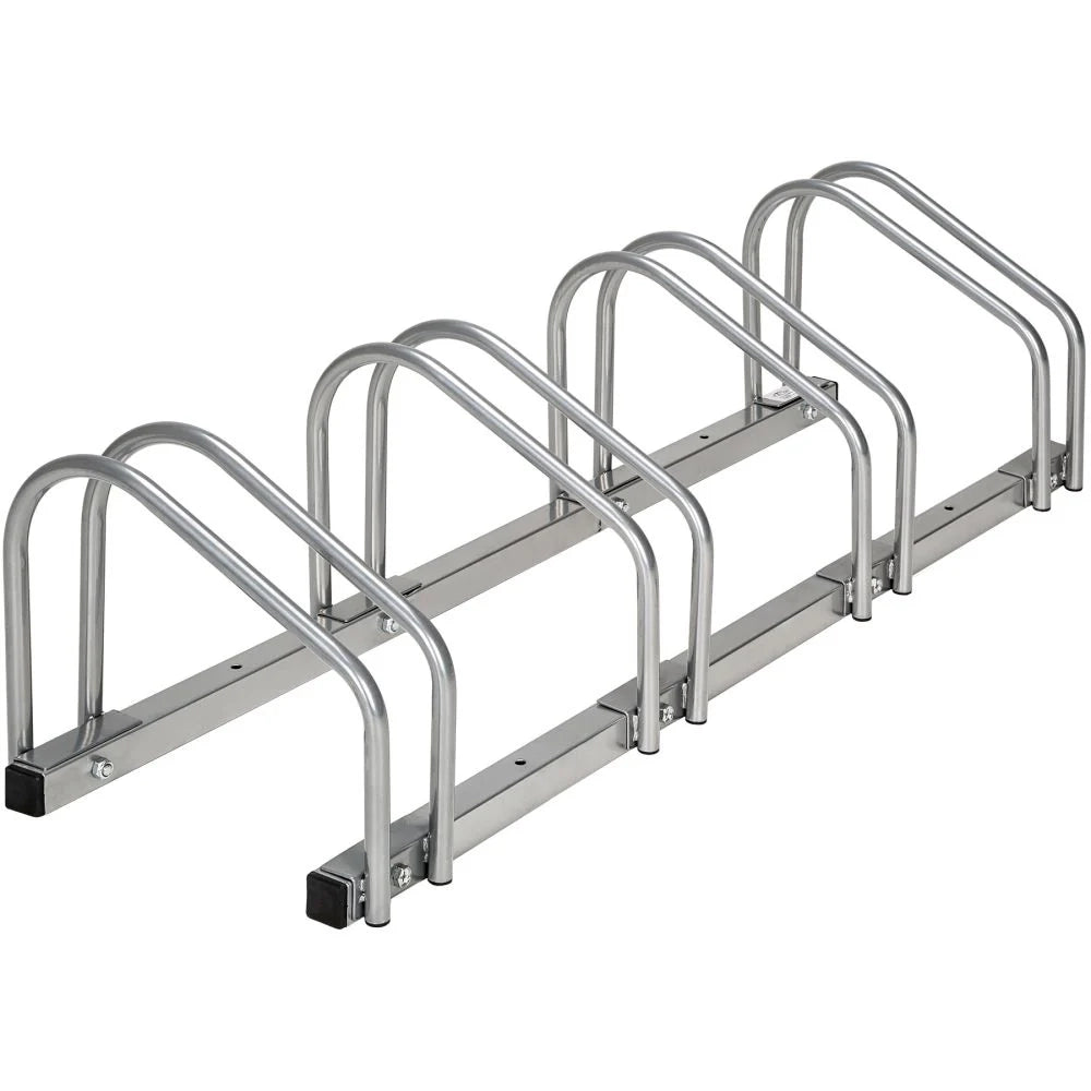 Sistema portabiciclette portabici inclinabile porta 4 bici pratico garage da pavimento o da parete in acciaio 3408209