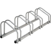 Sistema portabiciclette portabici inclinabile porta 4 bici pratico garage da pavimento o da parete in acciaio 3408209