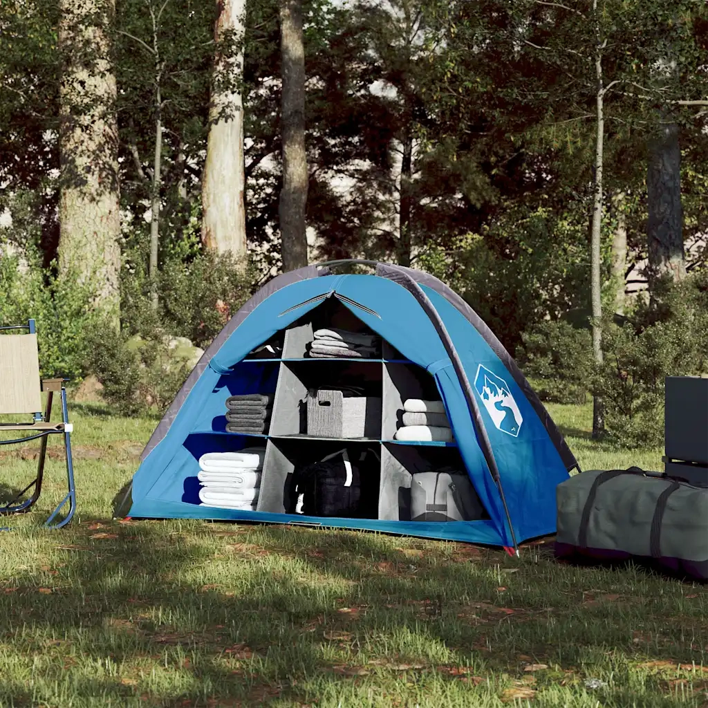 Tenda Portaoggetti con 9 Scomparti Blu Impermeabile 94375