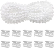 Kit di sostituzione per corda di tenda - 10 connettori - 6M - bianco