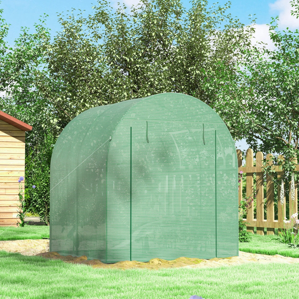 Serra tunnel per giardino ¨C Zephmum ¨C Verde, bache PE, 180x180x200 cm