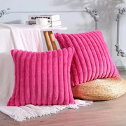 Cuscini di copertura in piuma soffice - 45 x 45 cm - Rosso scuro - Decorazione - Piuma morbida - Adatto per divano e camera da letto