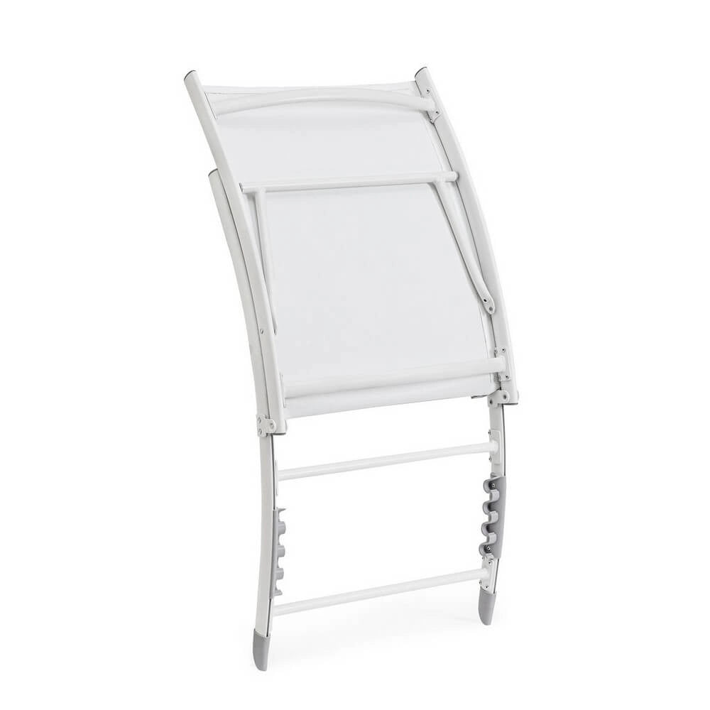 Set di 2 Poltrone Lounge Reclinabili da Esterno in Alluminio e Textilene - TERRA