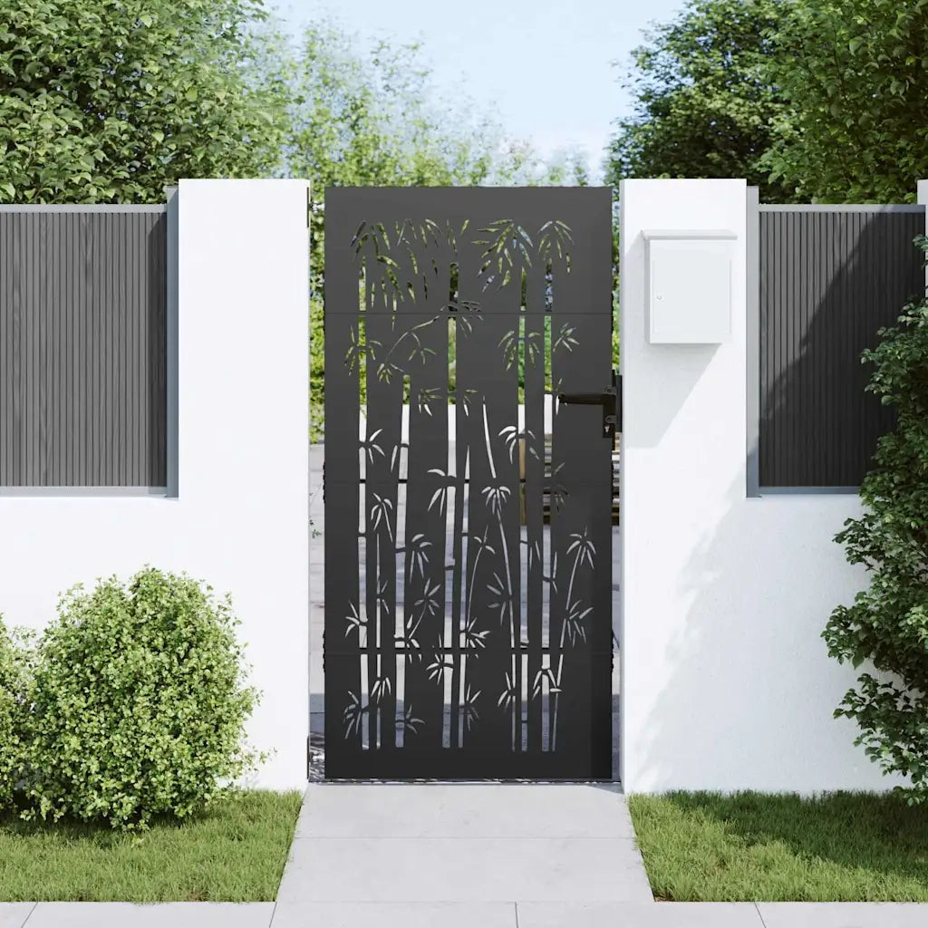 Cancello da giardino con blocco Nero 85 x 200 cm CFW6717428