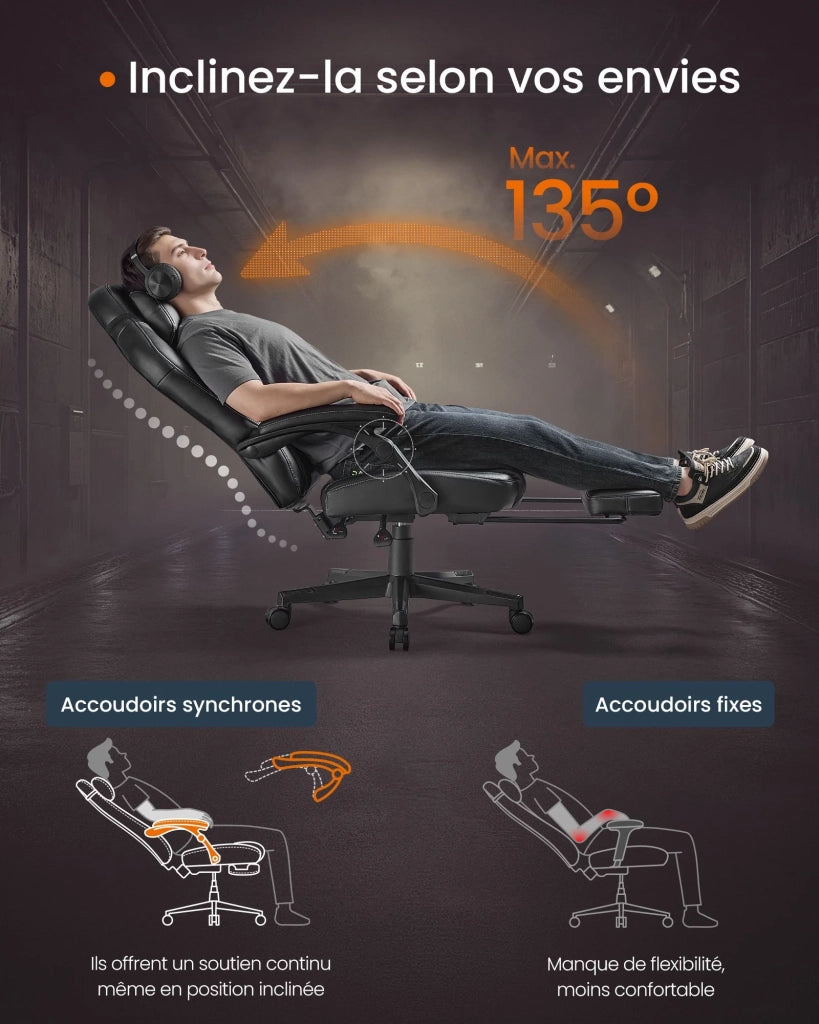 Sedia da gaming sedia da ufficio ergonomica con poggiapiedi sedia da gaming con poggiatesta similpelle altezza regolabile nera 12_0006073