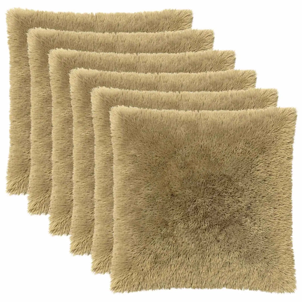 Federa 6 pcs HEERLEN Verde chiaro 55 x 55 cm Fleece PV 912440