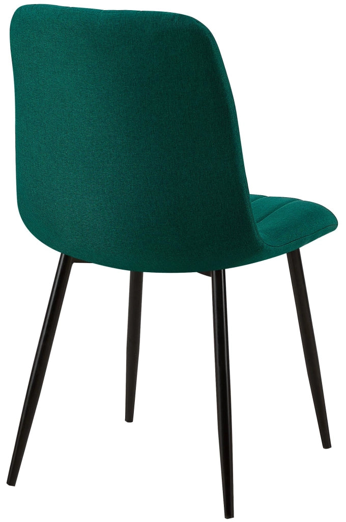 Sedia Dijon in velluto o tessuto Tessuto,Verde scuro