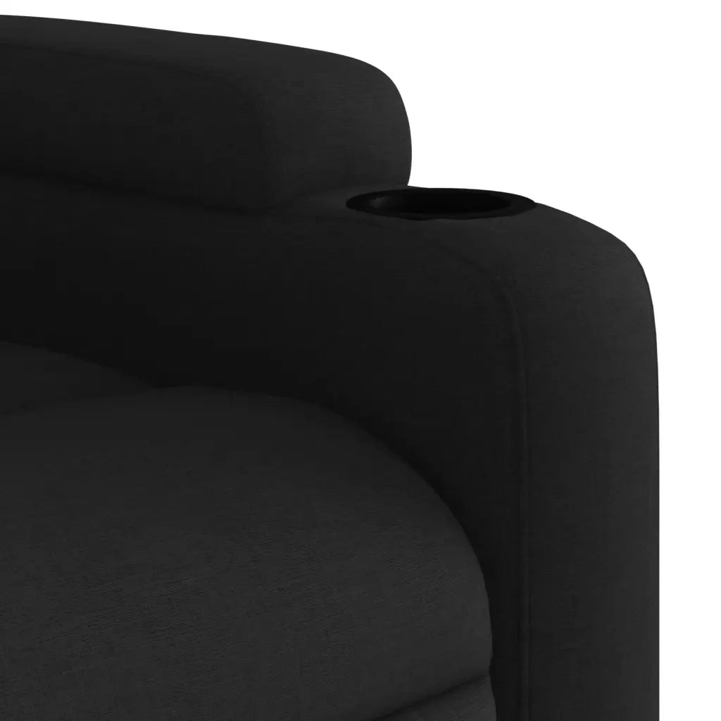 Divano Sedia-Poltrona Reclinabile in Tessuto Nero 964805