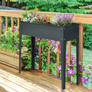 Hochbeet rialzato in metallo grigio scuro 100x30x80 cm per giardino, terrazzo e balcone