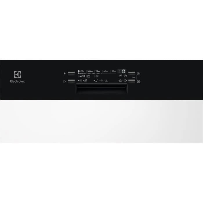 Electrolux EEA47201IK Lavastoviglie da Incasso a Scomparsa parziale 13 coperti Classe energetica E 8 programmi Motore Inverter Tecnologia AirDry 60 cm Frontalino Nero