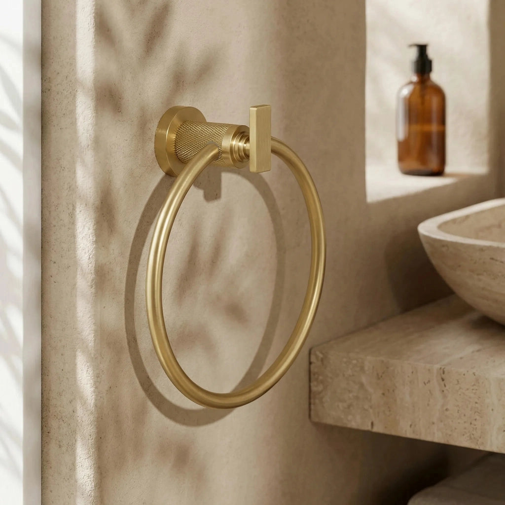 Portasciugamano Da Bagno Ring 81307 Rivo Brush Gold