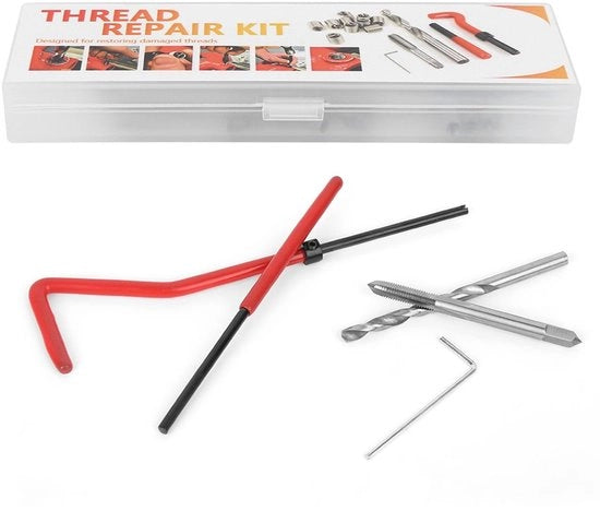 Set di riparazione a vite M4 - 25 pezzi - Attrezzo di alta qualità per la meccanica - Compatta e portatile - Adatto per auto e macchine - Perfetto per la riparazione e la manutenzione.