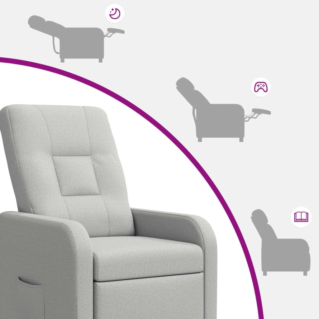 Divano Sedia-Poltrona Massaggiante Grigio Nuvola Tessuto 269612