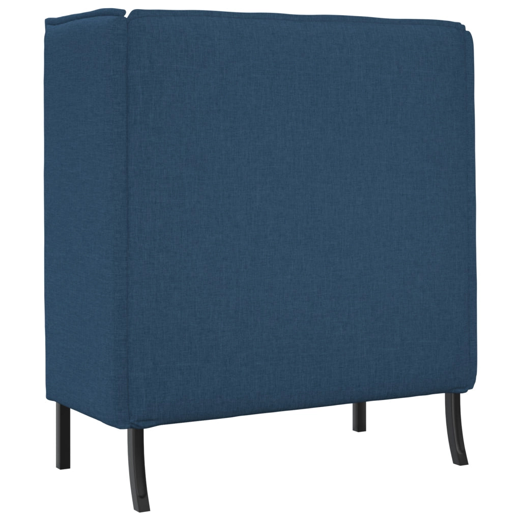 Divano Alto Schienale Blu 109x56x121 cm Tessuto