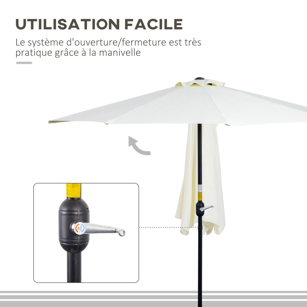 Ombrellone Demi ? 2,6 m ¨C zephmum ¨C beige acciaio poliester