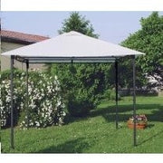 GAZEBO 3X3 ACCIAIO ANTRACITE TELO POLIESTERE 180GR ECRU PER GIARDINO TERRAZZO EO