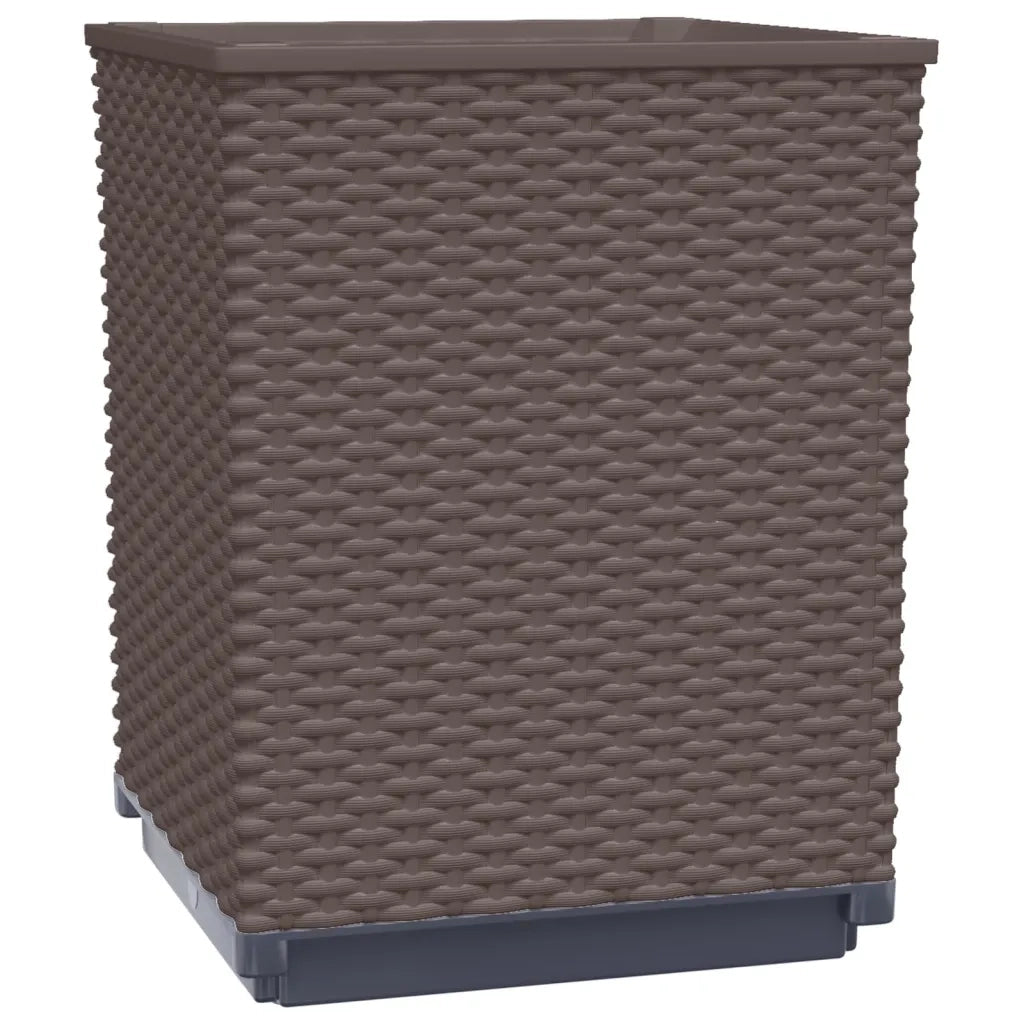 Fioriere 4 pz Marroni 30x30x37 cm in Polipropilene 364189