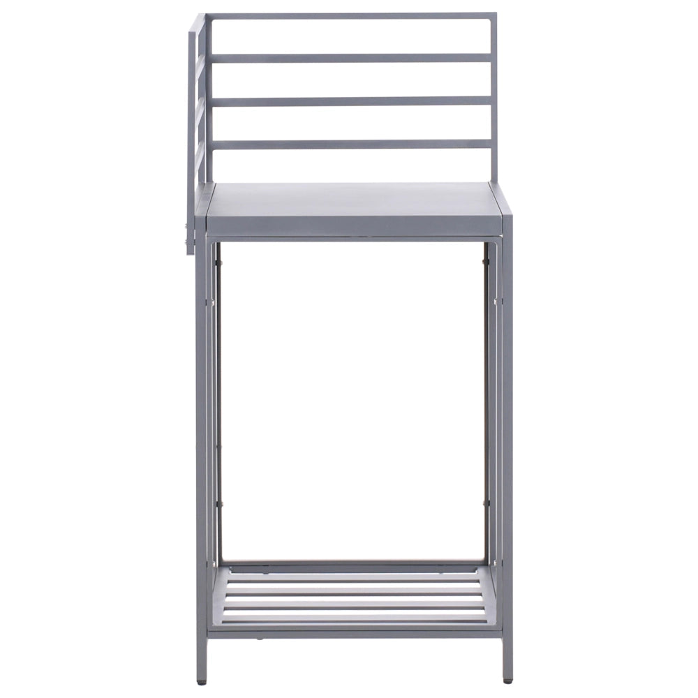 Set cucina da esterno 4 elementi in alluminio e PE Rattan con lavello grigio leva cucino da esterno
