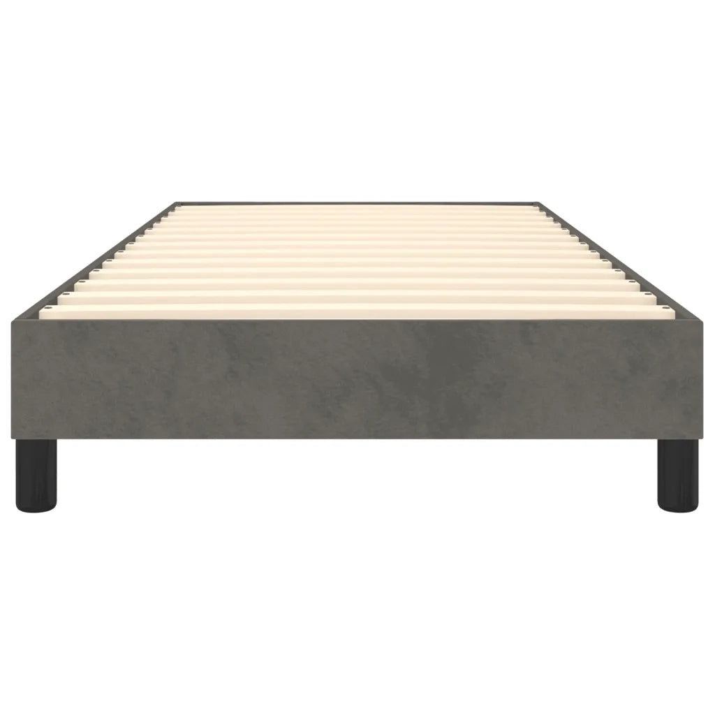 Struttura Letto a Rete a Molle-Giroletto Grigio Scuro 90x200 cm Velluto 410021