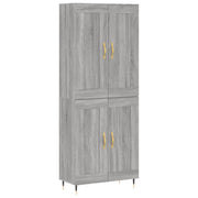 Credenza | Madia | Buffet da pranzo | Armadio da pranzo Grigio Sonoma 69,5x34x180 cm in Legno Multistrato
