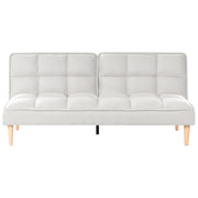 Divano letto Bianco Sporco Easy Clean Tessuto 3 posti reclinabile Schienale trapuntato Divano letto semplice Click-Clack