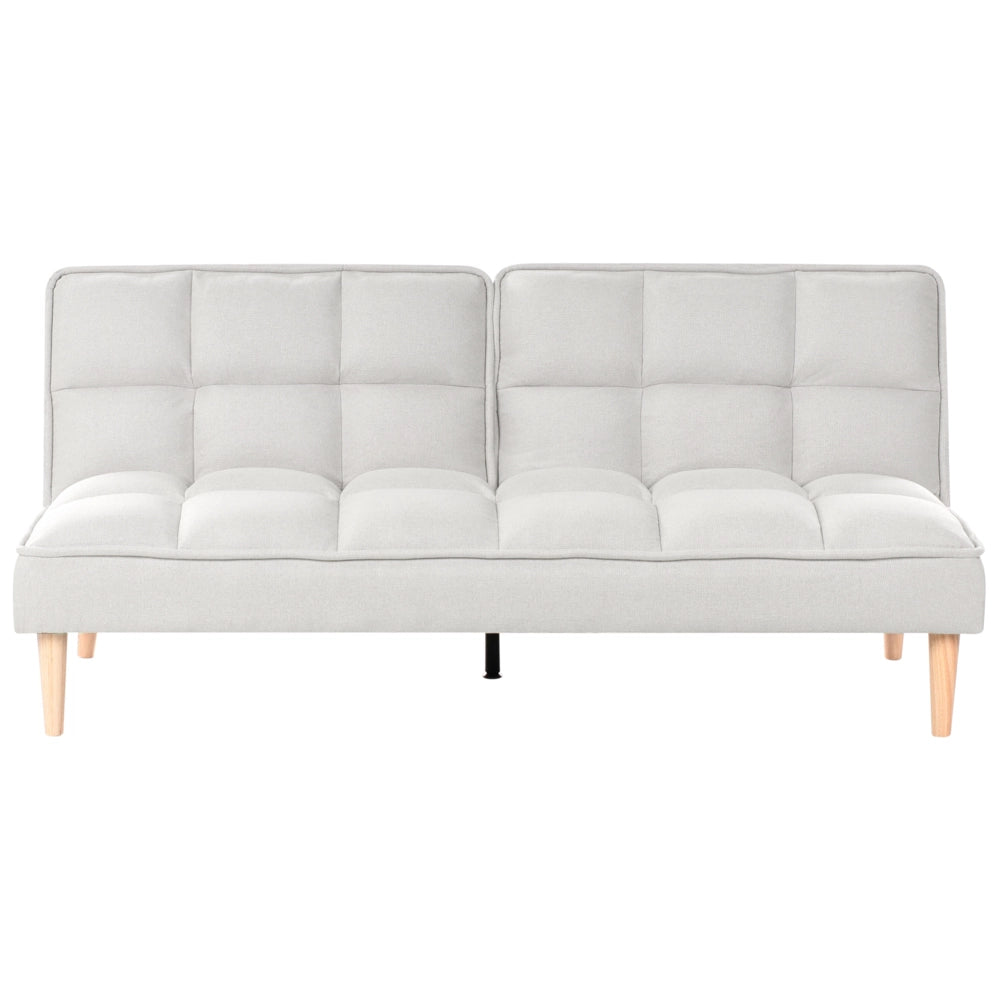 Divano letto Bianco Sporco Easy Clean Tessuto 3 posti reclinabile Schienale trapuntato Divano letto semplice Click-Clack