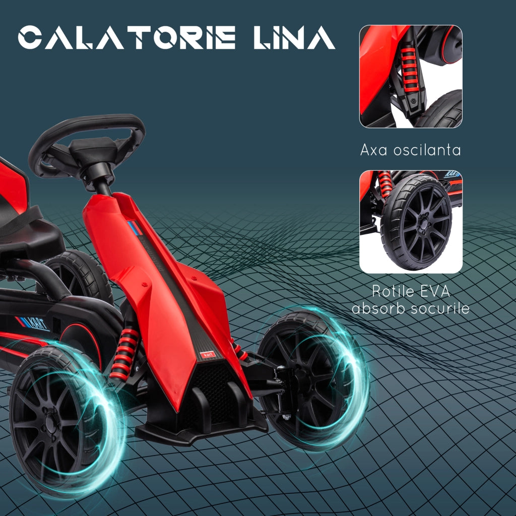 Go Kart Pedal Go Kart per Bambini 3-8 Anni ¨C Minimal ¨C Rosso