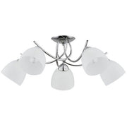 Plafoniera moderna MARISA cromata 5 luci E27 15W Alfa
