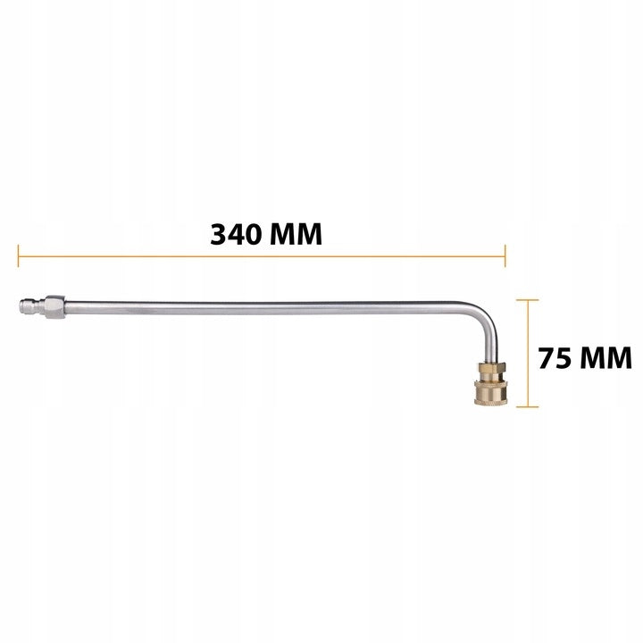 Set di Ugelli per Idropulitrice con Lancia 1/4" 34cm – 5 Angoli di Spruzzo (0°, 15°, 25°, 40°, 60°) | Max 250 Bar, 60°C