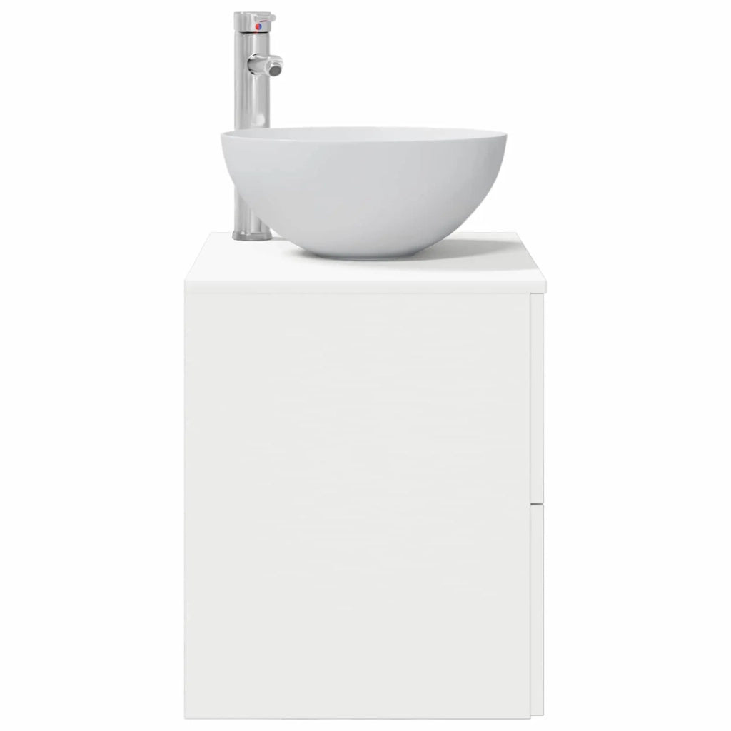 Mobiletto con Lavabo a Parete Bianco 49,5 x 35 x 63 cm 890254