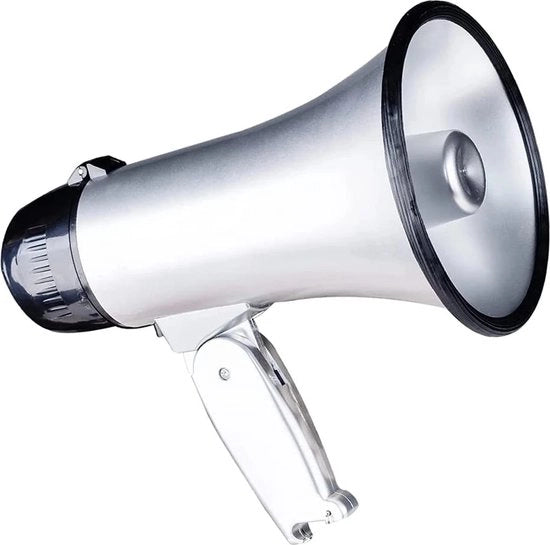Altoparlante portatile - Registratore vocale - Sirena integrata - Apri-bottiglia - 25Watt