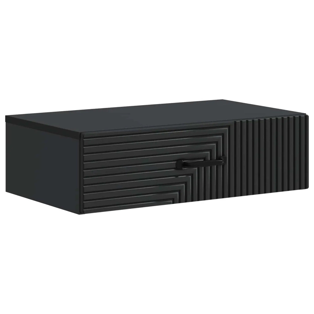 Tavolino da Parete Laterale Nero 59 x 34,5 x 17 cm 898656