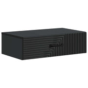 Tavolino da Parete Laterale Nero 59 x 34,5 x 17 cm 898656