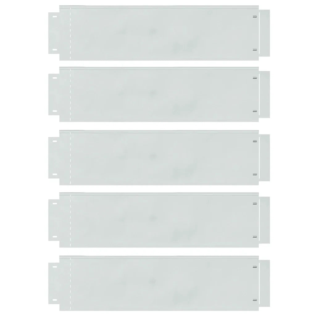 Bordure per prato 5 pz Argento 100 x 25 x 0,07 cm CFW2992130