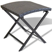 Sgabello Pieghevole in Polyrattan Nero cod mxl 77164