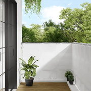 Paravento da Balcone Bianco 120x700 cm 100% Poliestere Oxford