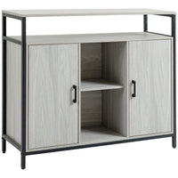 Credenza 2 Ante 5 Ripiani 100x34x87,2 cm in Legno Grigio