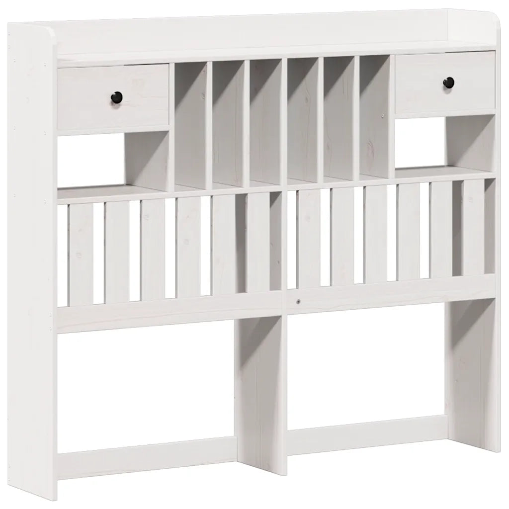 Letto Libreria senza Materasso Bianco 135x190 cm Legno di Pino 3308937